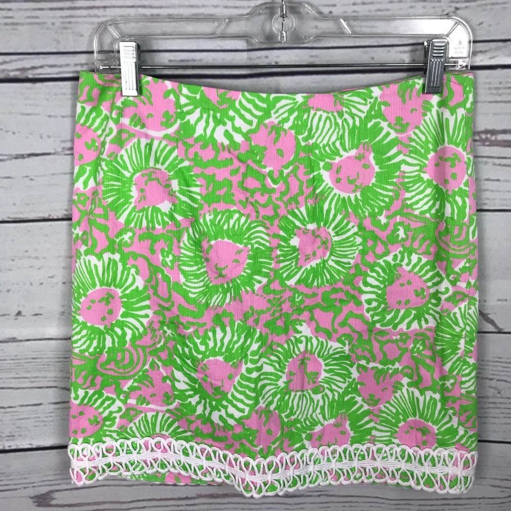 Lilly Pulitzer Sunnyside Lion Skirt Size 2